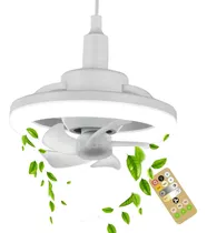  Foco Led Con Ventilador Control Remoto Rotación 360° 