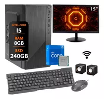 Computador Completo Intel Core I5 8gb Ssd 240gb Monitor 15