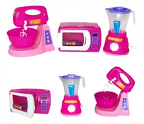 Cozinha Kit Infantil Microondas Liquidificador Batedeira 
