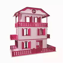 Casa De Bonecas Escala Barbie Estilo Suzan Sonhos - Darama