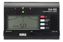 Afinador Korg Ga50 Para Guitarra Y Bajo, Color Negro