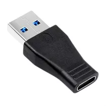 Adaptador Plug Usb-c Fêmea Para Usb 3.0 Macho Cor Preto