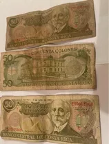 Tres Billetes De 50 Colones Año 1993