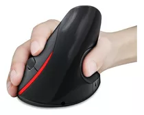 Mouse Gamer Vertical Ergonômico Led 6 Botões Óptico Cor Preto