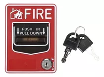 Kit Botón Estación Manual Accionar Alarma Incendios + Llaves