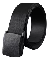 Cinturón De Tela De Estilo Negro Con Hebilla Automática