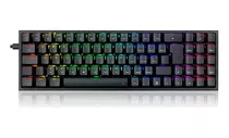 Teclado Gamer Redragon Pollux Rgb Preto Switch Blue Abnt2