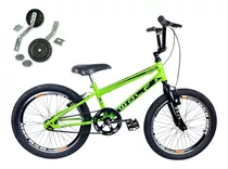 Bicicleta Infantil Aro 20 Bmx Preto + Rodinha De Treinamento