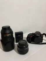  Nikon Dslr Kit D3500 + Lente 50mm + Lente 70-300mm 