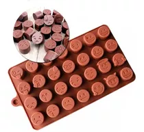 Molde Silicon Emoticones Caritas - Reposteria, Chocolate