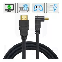 Cabo Hdmi L 90 Graus Blindado 3 Metros 1.4 Full Hd 1080 4k