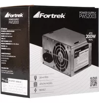 Fonte Atx Para Pc Fortrek Pws-2003 200w 20+4p C/caixa
