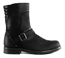 Bota Levis L229111 Piel Negra Tipo Biker Caballero Cerrada