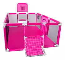 Atentu Kids Corral De Juegos Grande Para Niño Y Niña Color Rosa Chicle