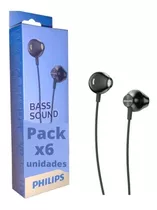 Pack X6 Auriculares Para Celular O Pc Cable In Ear Philips