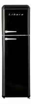 Refrigerador Libero Retro Lrt-280df Negro Con Freezer 239l 220v