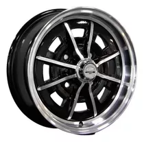 Rodas Fusca Brasilia Tl Aro 15x5,5 15x6,5 4x130 Sprintstar Cor Preto Diamantado