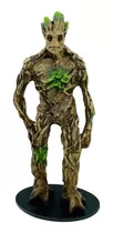 Boneco Estatua Groot Adulto Guardiões Miniatura 20cm Resina