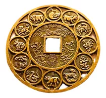 Moneda Del Zodiaco Chino Buena Suerte Amuleto Proteccion