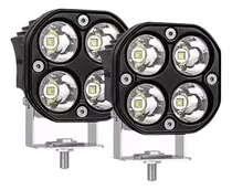 Par Faros De Luz Spot 40w Blanco Para Motocicleta Jeep 