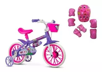 Bicicleta Aro 12 Infantil Nathor Violet Lilás + Kit Proteção
