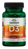 Vitamina D3 5000ui Potencia Max 250 Softgels (8 Meses)