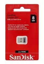 Pendrive Sandisk Cruzer Fit 8gb 2.0 Preto