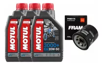 Kit Troca Óleo E Filtro Kawasaki Zx-6r Motul 3000 20w50