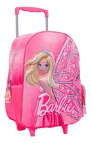 Mochila Carro Barbie Hada Relieve 16 Pulgadas Playking Color Rosa