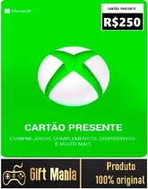 Cartão Presente Xbox Gift Card Microsoft Brasil R$ 250 Reais
