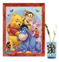 Pintura Com Diamantes Diy 5d Turma Ursinho Pooh 30x40cm