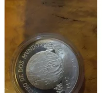 Moneda De Chle 1991 Plata 10.000 Pesos Encuentro  Dos Mundos