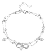 Tobillera Pulsera Pie Plata Mujer Regalo