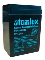 Bateria Gel Recargable Atomlux 6v 4,2ah Luz Emergencia Ups