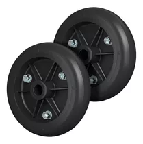 2 Rodas P/ Carrinho 9 Polegadas Pvc Diâmetro Furo 7/8 165kg