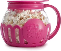 Ecolution Vidrio Borosilicato Rosa Tazón Palomitas Micro-pop