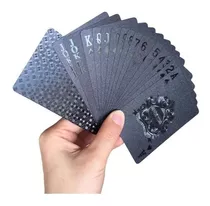 Deck Baralho Luxo Impermeável Preto Negro Poker Truco Cartas