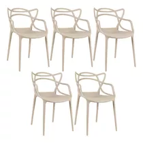 5 X Cadeiras Allegra Ana Maria Cozinha Jantar Cor Da Estrutura Da Cadeira Nude