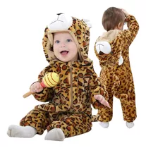 Pijama Y Disfraz Enterito Bebés Niños Animal Leopardo