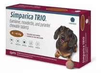 Simparica Trio 5-10kg Pulgas Garrapatas Parasitos Internos 