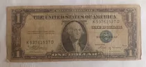 Billete De 1 Dolar Estadounidense Serie 1935 B Sello Azul 