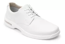 Zapato Derby Plain Toe Flexi Hill 402801 De Piel Blanco Diseño Liso 26 Mx Para Adultos - Hombre