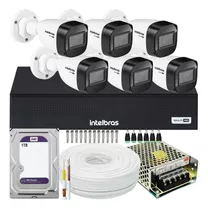 Kit Intelbras 6 Câmeras Vhd 1130 30m Dvr 8 Canais 1tb Purple