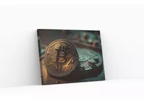 Cuadro Canvas Ideal Para Recamar Moneda Virtual Bitcoin 