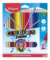 Maped Color Peps Strong 24 Lápices De Colores Resina Trazo Surtidos