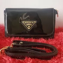 Linda Bolsa Feminina Verniz Pequena Luxo Transversal Lateral