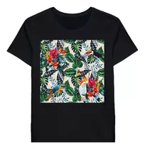 Remera Exotic Tropical Palm Trees And Birds 81085185