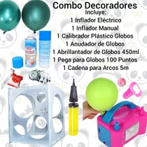 Inflador Eléctrico Globos + Calibrador + Abrillantador Globo