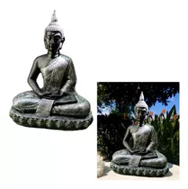 Estatua Figura Buda En Resina Para Jardin Casa Zen 70cm Febo