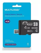 Cartão Micro Sdhc 4gb Cl 4 Multilaser